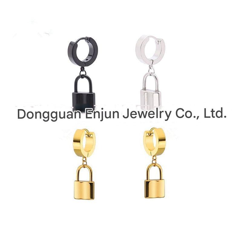 Titanium Steel Cross Zirconia Earring Image 7