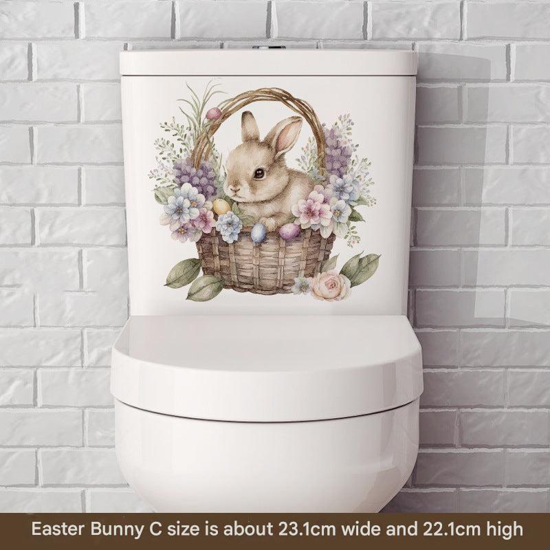 Easter Bunny toilet decal featuring cute design