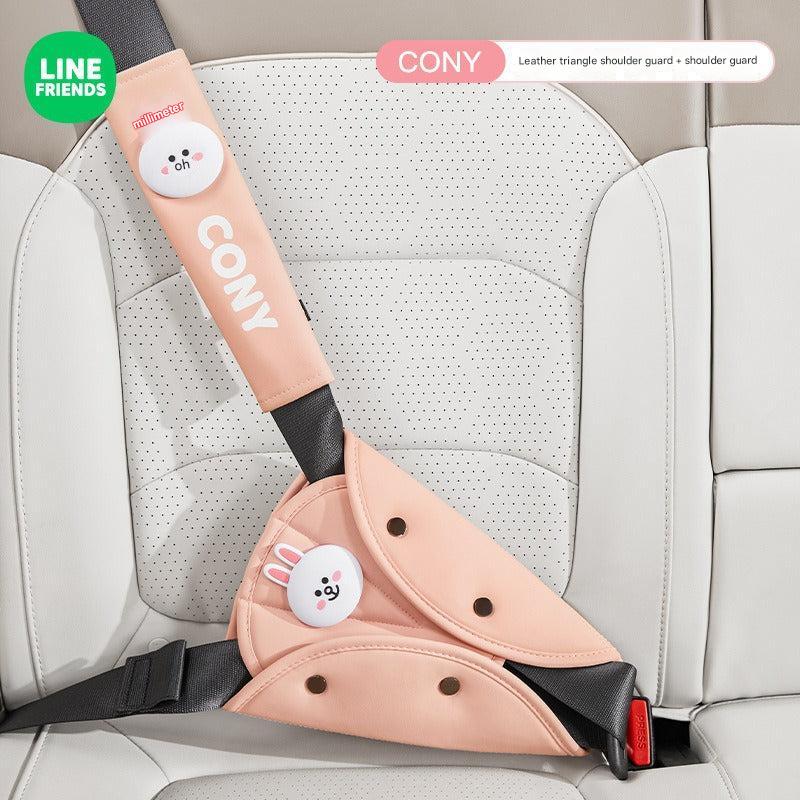 Kid-friendly seat belt cover with characters