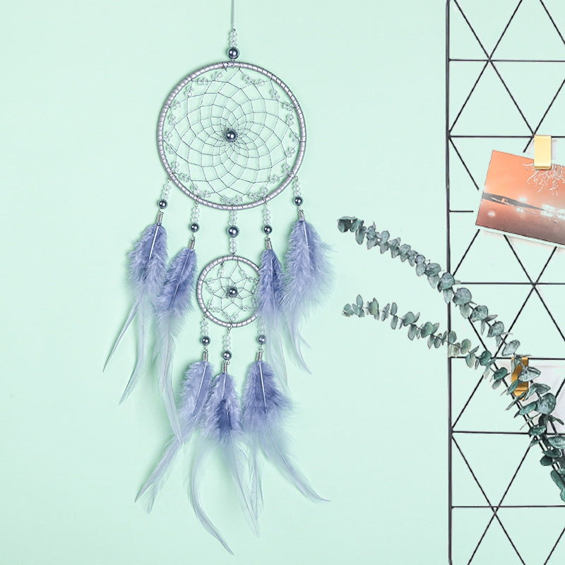 Colorful handmade dream catcher for bedroom decor