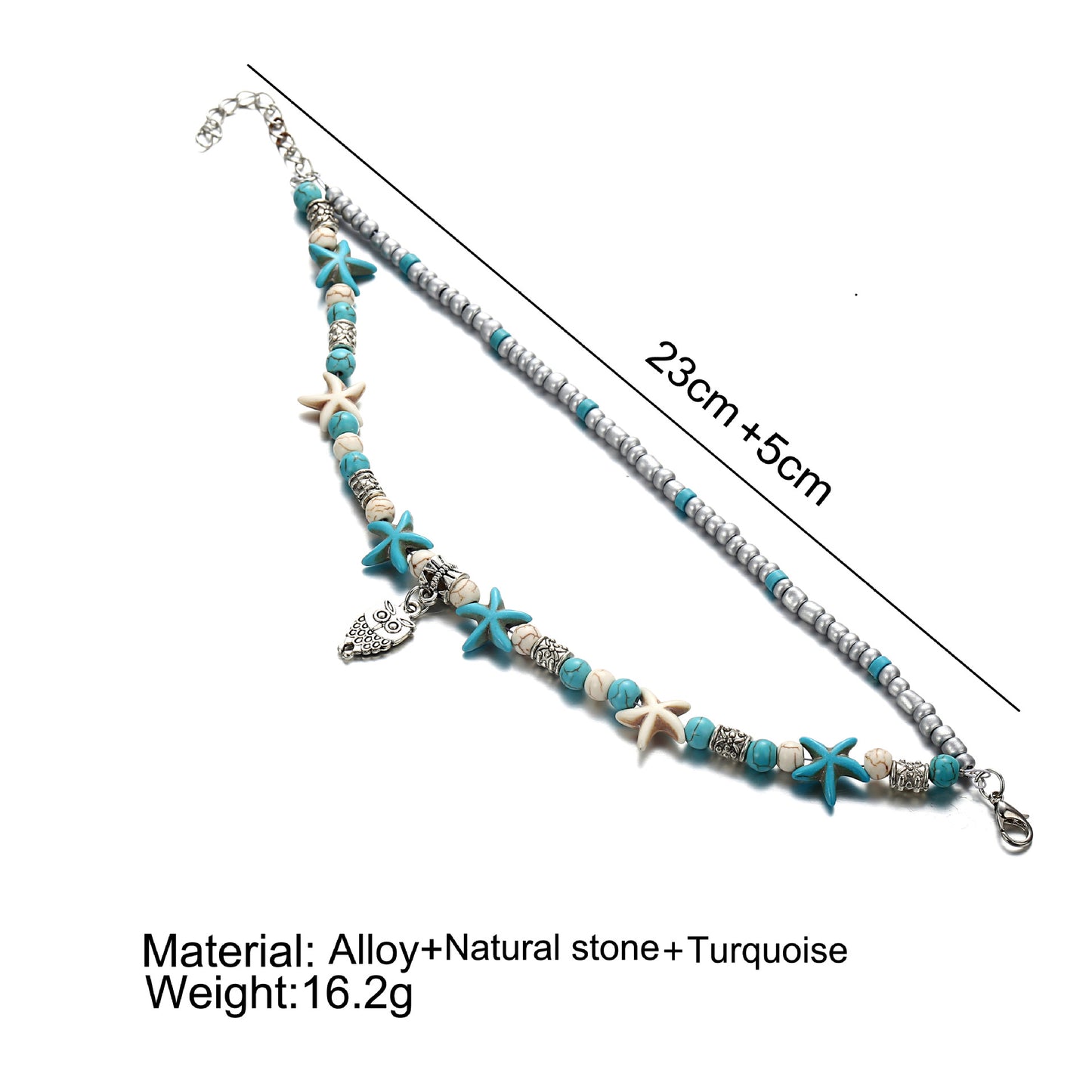 unique beach anklet with nature-inspired design