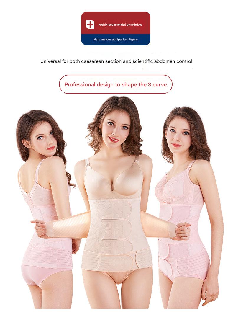 Postpartum support wrap in pastel pink color