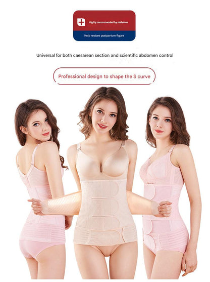 Postpartum support wrap in pastel pink color