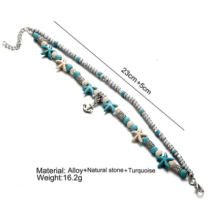 fashion accessory anklet with ocean motifs