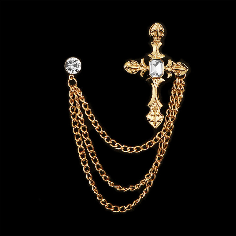 Stylish rhinestone brooch for formal wear