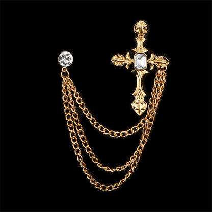 Stylish rhinestone brooch for formal wear