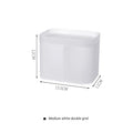 Medium White Double Compartments