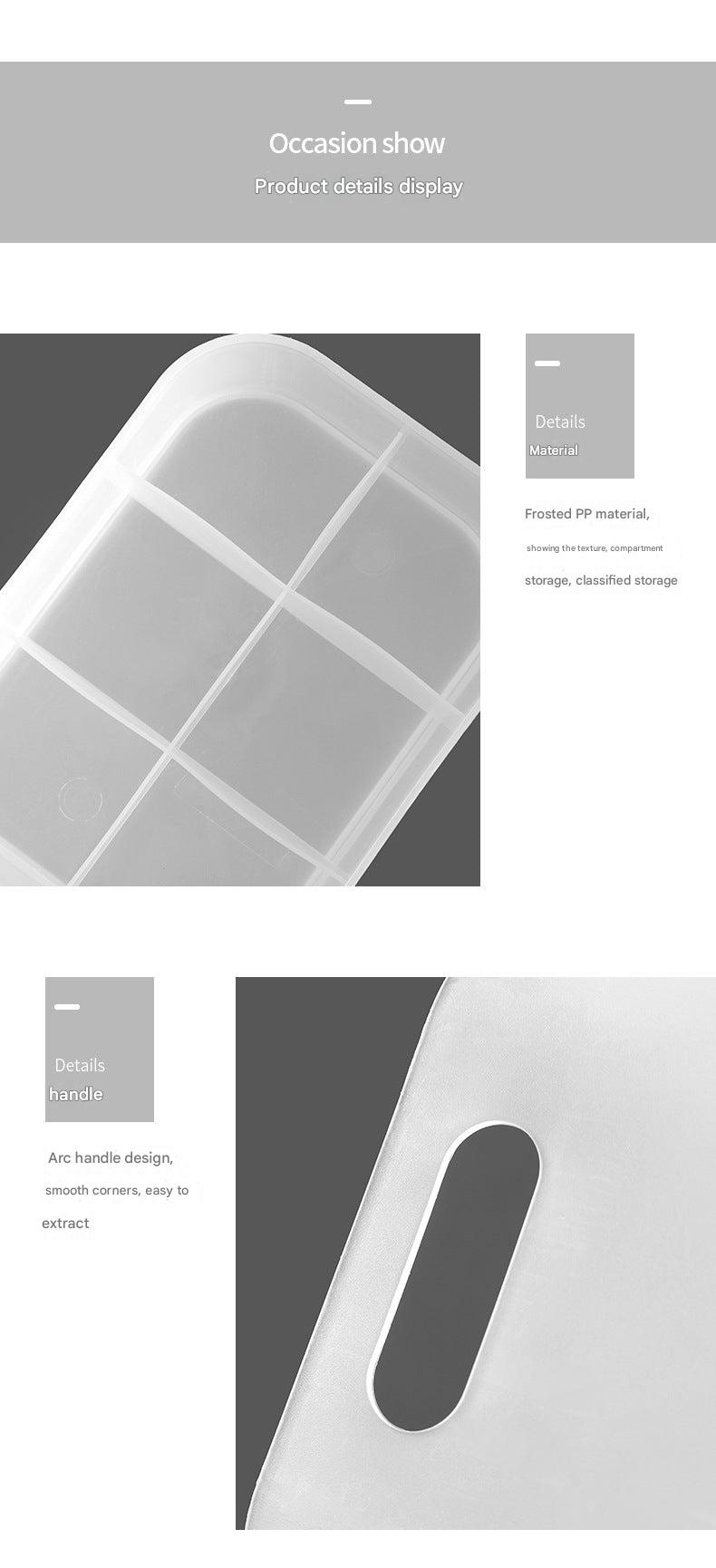 multi-compartment storage box for cosmetics image 2