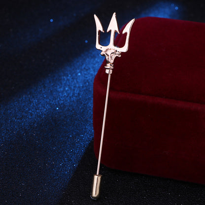 Stylish lapel pin worn on jacket