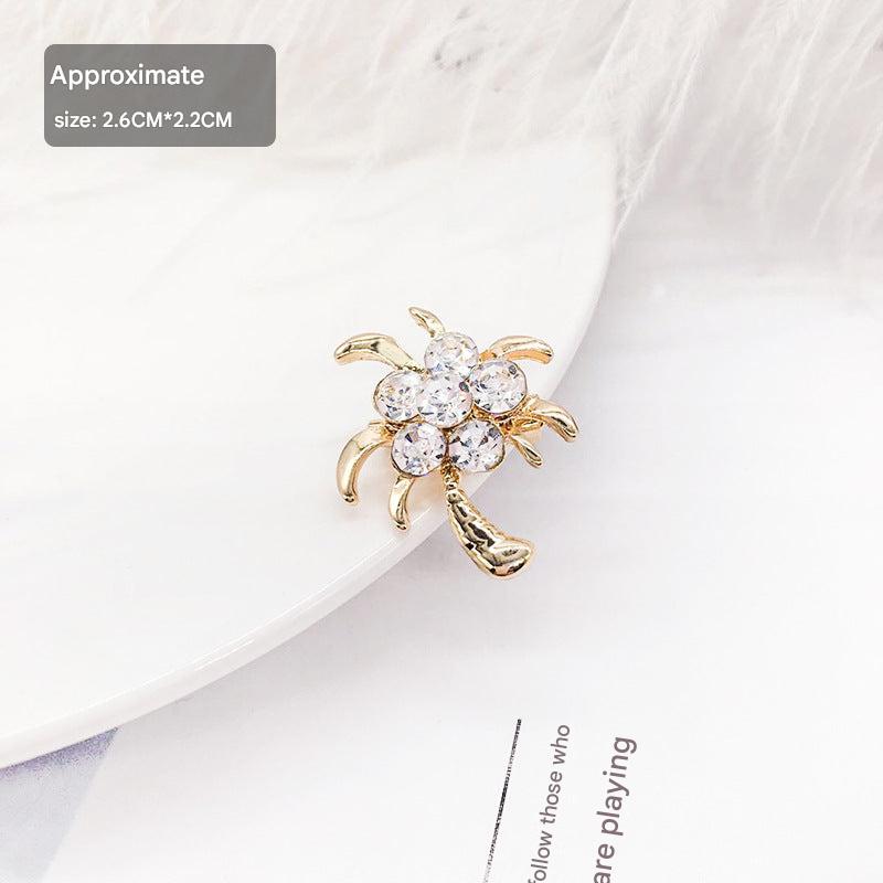Elegant heart-shaped rhinestone brooch for women image 1