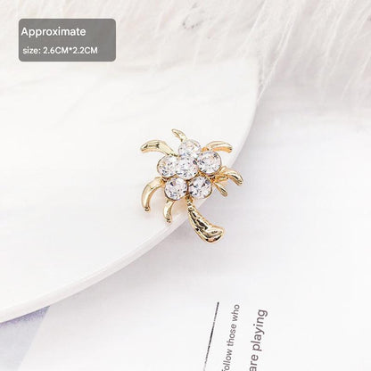 Elegant heart-shaped rhinestone brooch for women image 1