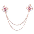 Gold Base Pink Rhinestone