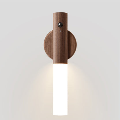 Rechargeable LED lamp in hallway