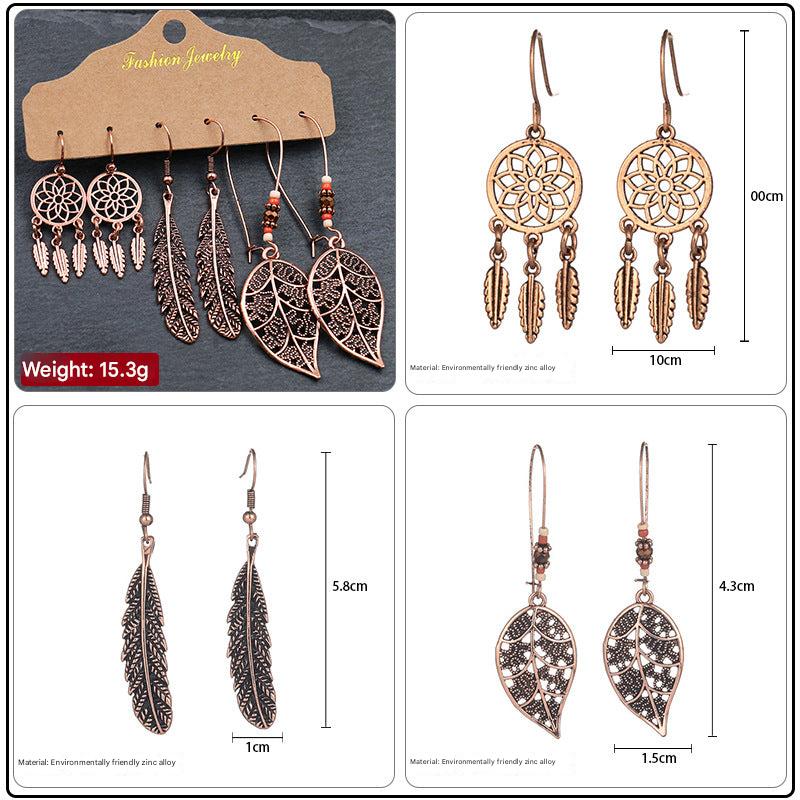 Vintage teardrop earrings in alloy