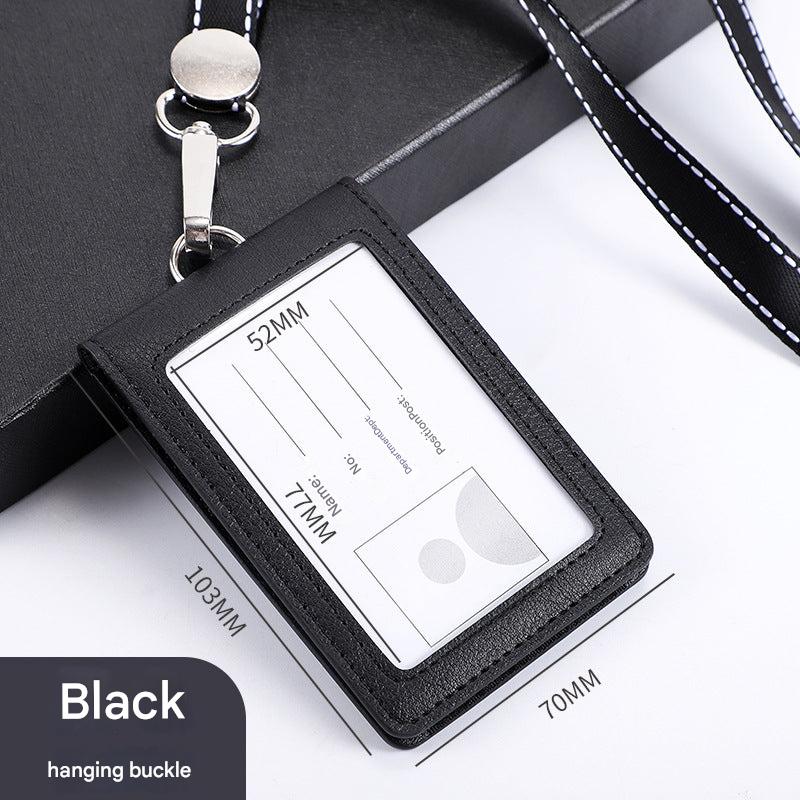 Image of versatile dual-card holder with lanyard
