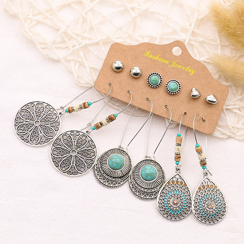 Elegant Bohemian Leaf Feather Dangle Earrings