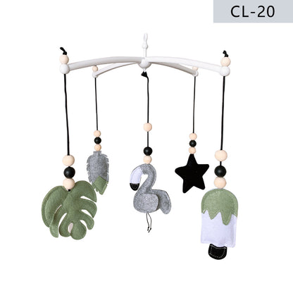 Baby crib mobile with felt decorations image 1