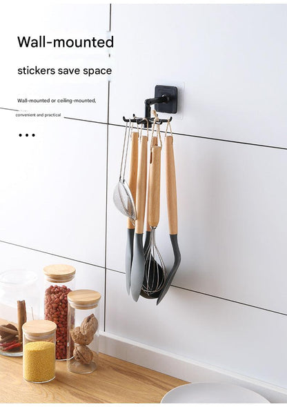 Close-up of kitchen hook with utensils