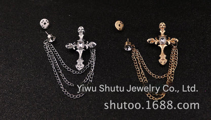 Silver crown brooch embellishment