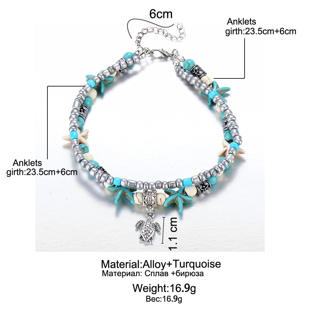 colorful anklet for yoga and casual wear