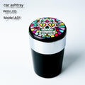 Black with Colorful Skull Pattern Flip Lid (Pack of 1)