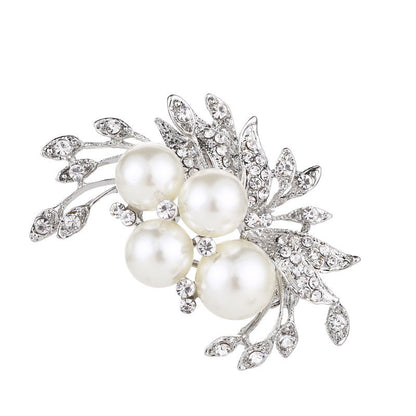 Chic Pearl Brooch with Alloy Base - Image 5