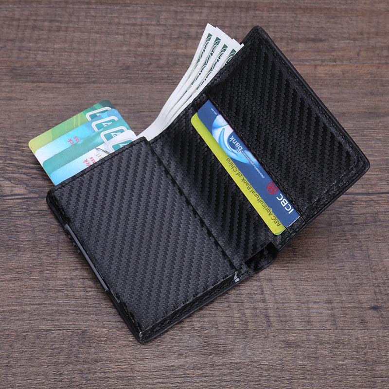 Aluminum RFID wallet in black