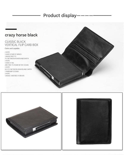 Aluminum RFID wallet in black