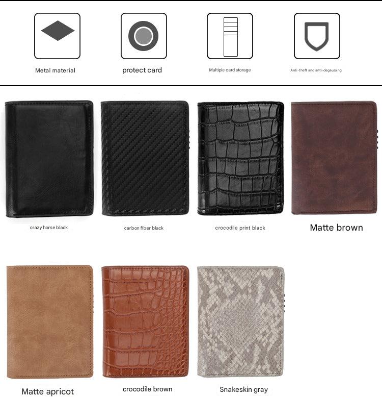 Compact aluminum wallet in various colors