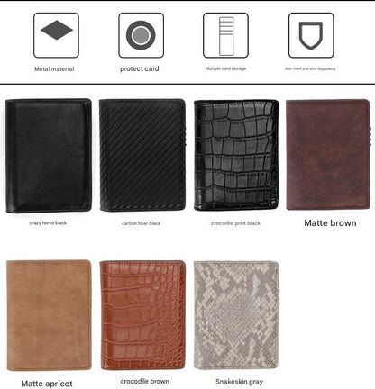 Compact aluminum wallet in various colors