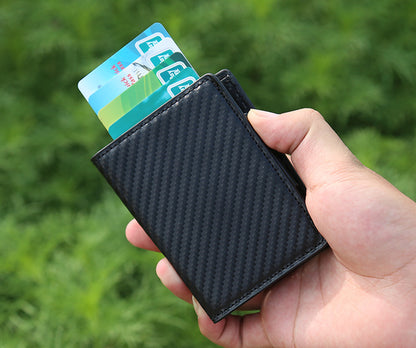 Aluminum RFID wallet in black