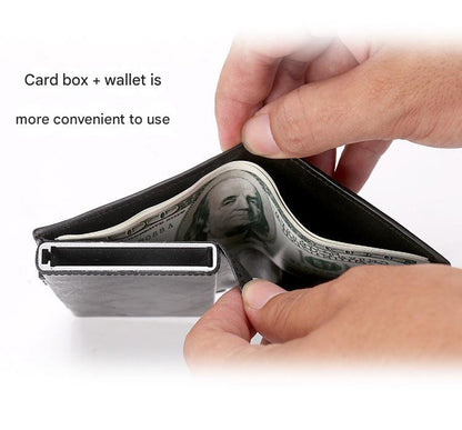 Durable aluminum wallet with RFID protection