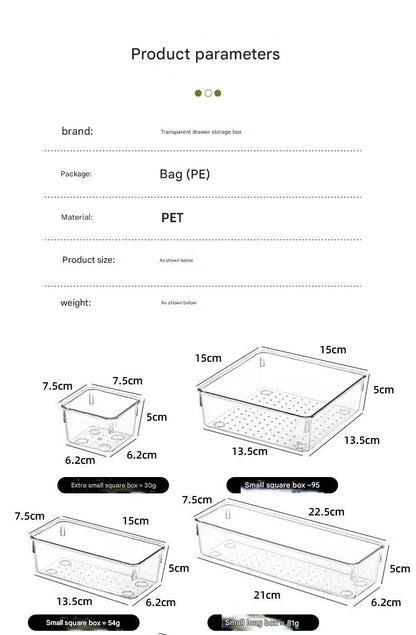 Plastic storage box set