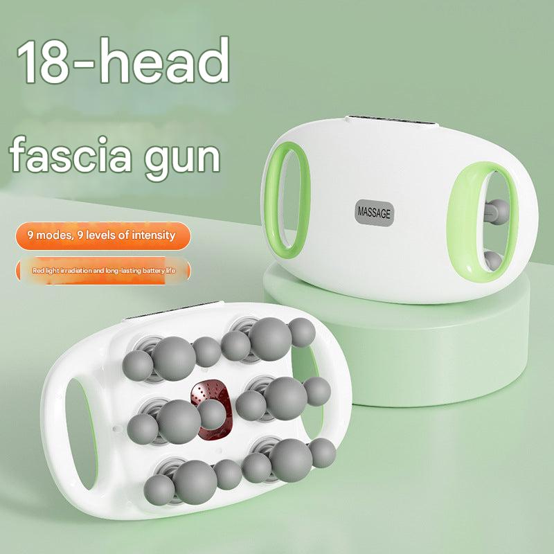 Close-up of massage gun intensity settings