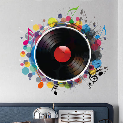 Unique record theme wall decals 6
