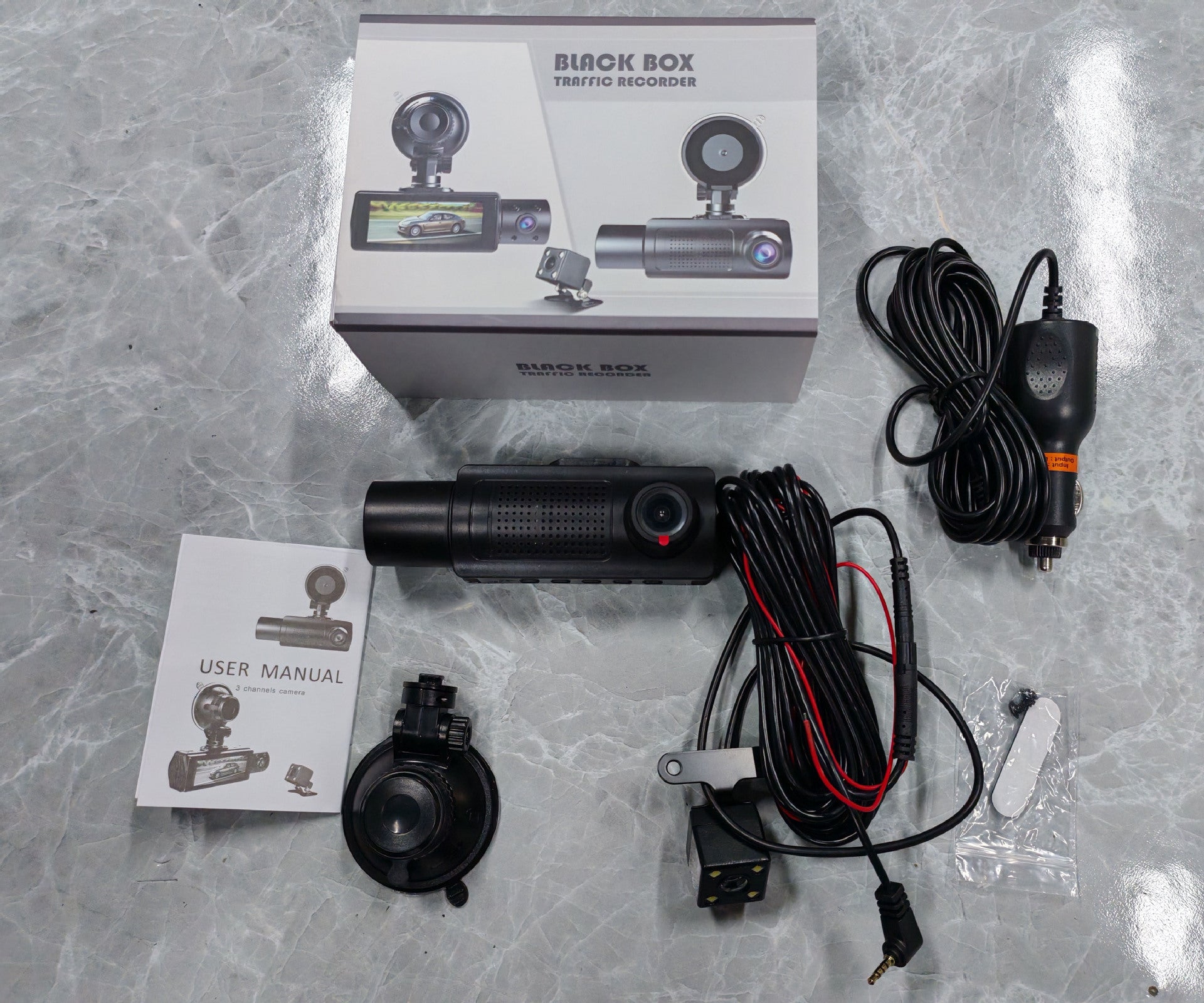 First image of HD 1080P car dash cam showing front view