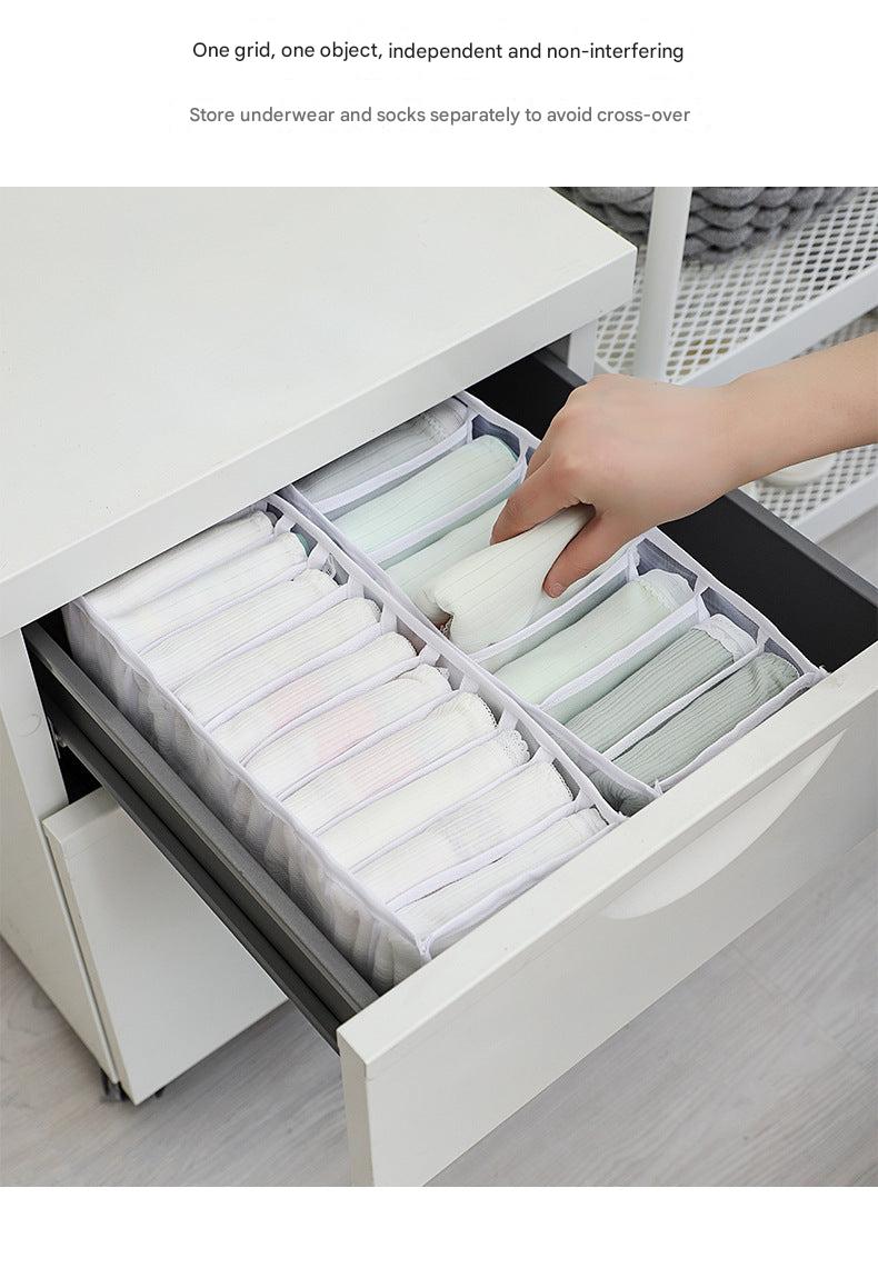 Image of nylon drawer organizer for underwear storage