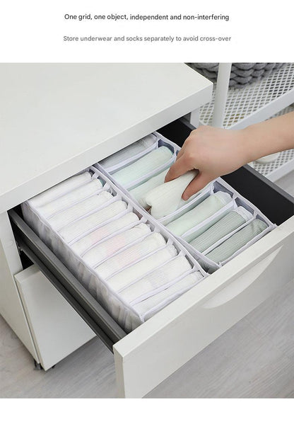 Image of nylon drawer organizer for underwear storage