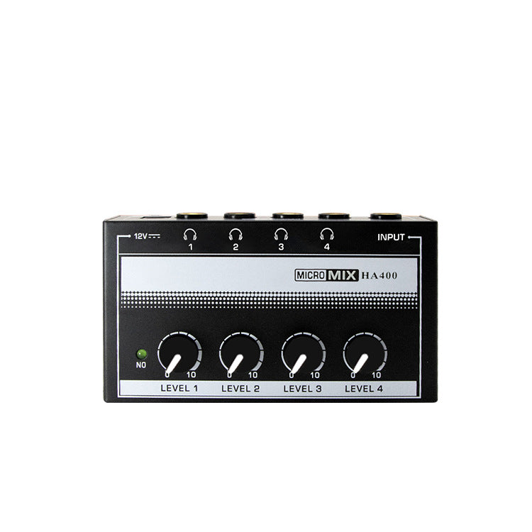 4-channel headphone amplifier rear view