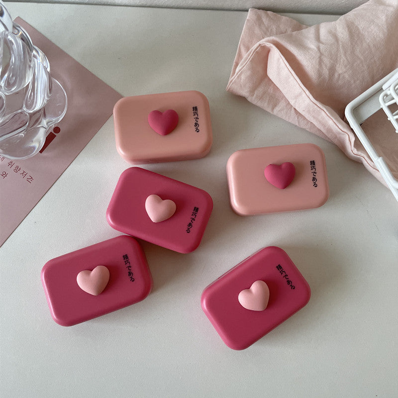 Portable dual compartment contact lens holder - trendy design