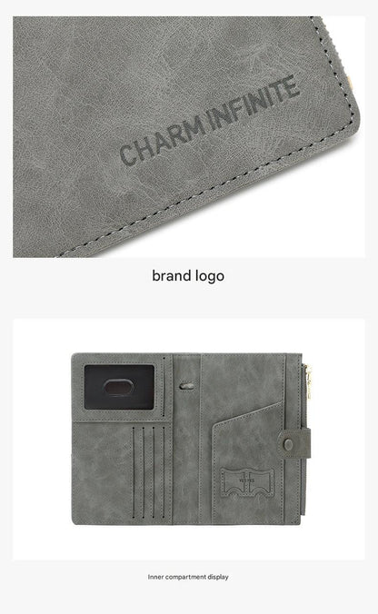 RFID passport holder in gray