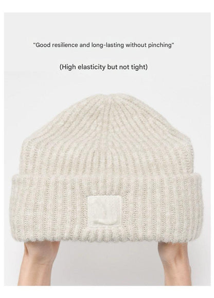 women's knit beanie casual look