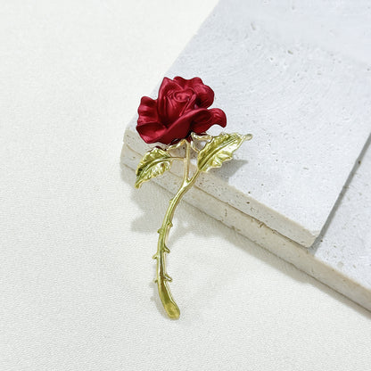 Red rose brooch packaging gift image 4