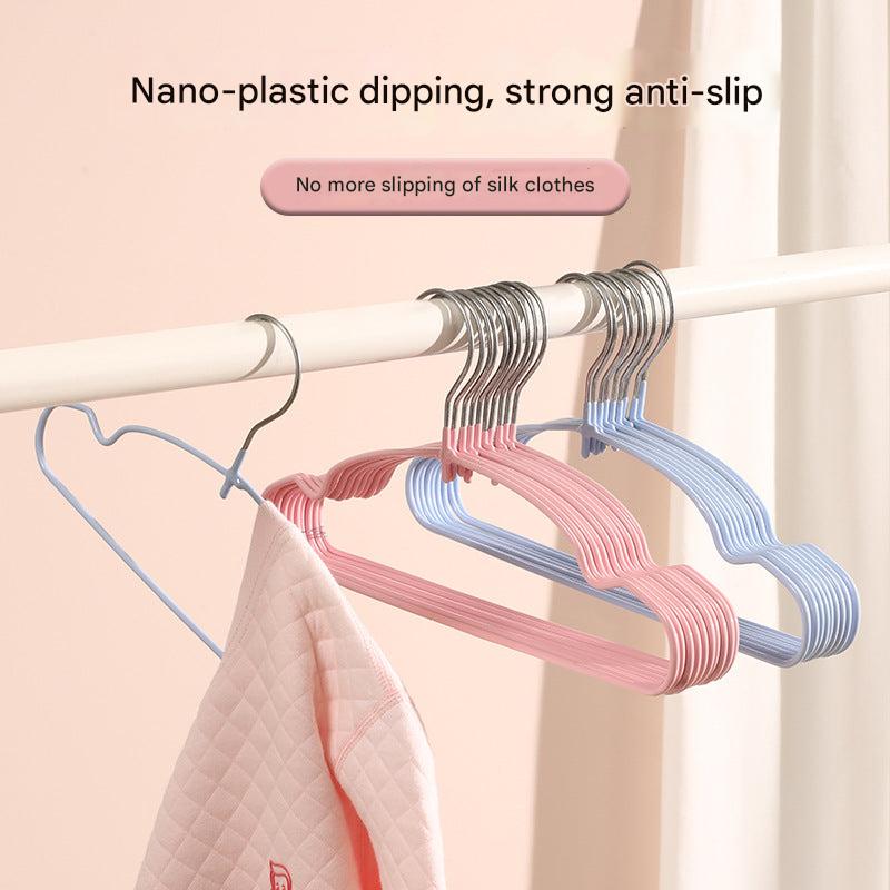 Premium children's non-slip hangers holding baby clothes