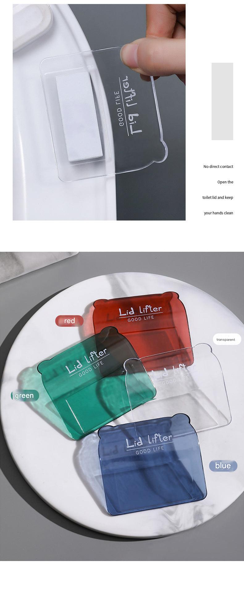 Toilet Lid Lifter in Transparent Blue