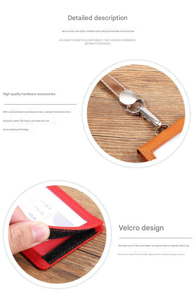 Close-up of ID badge holder with two card slots