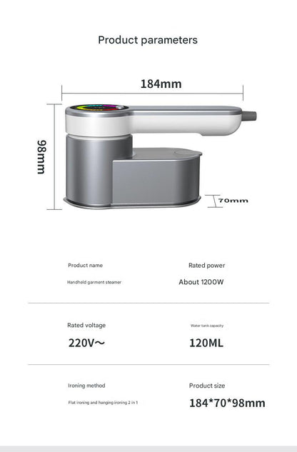 Compact steam iron on display
