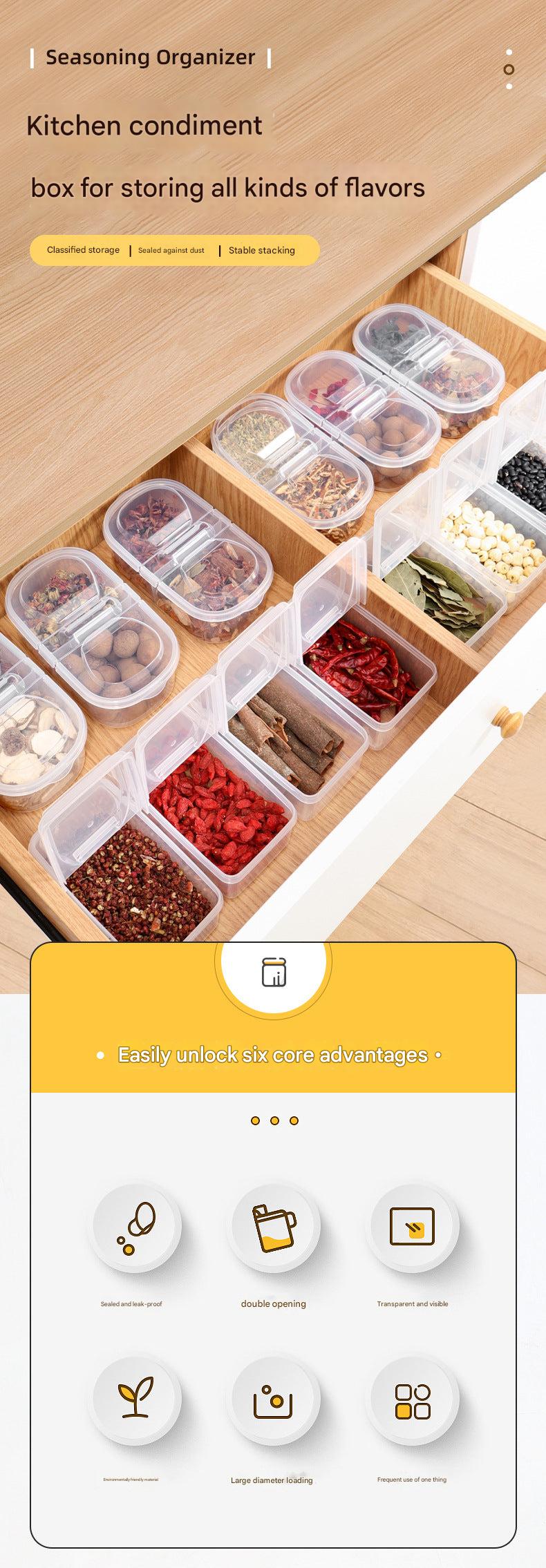 Food-safe plastic storage for spices