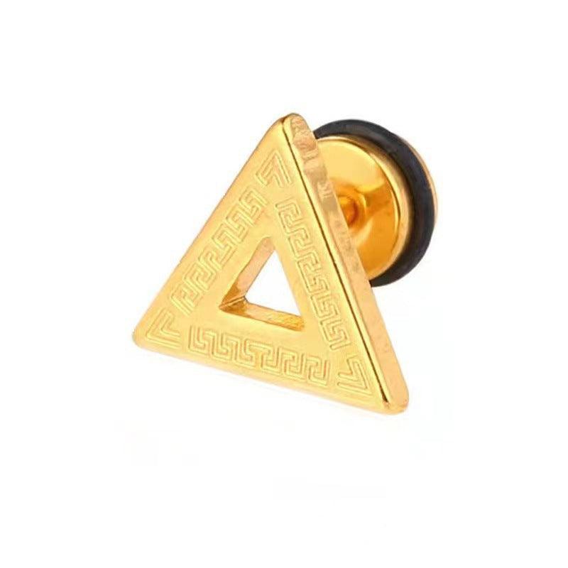 Titanium Steel Pyramid Earrings Image 5
