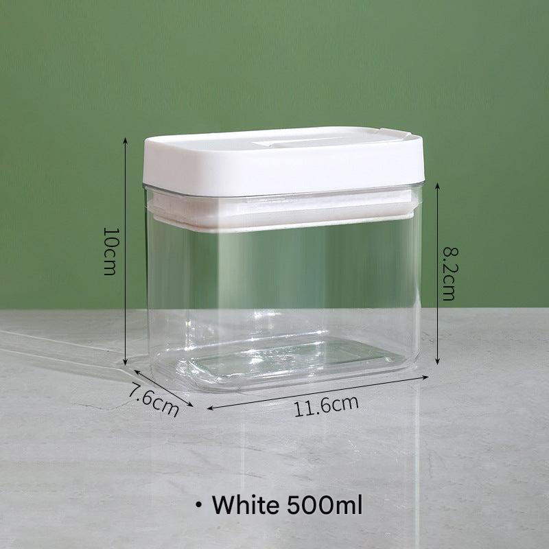 Airtight plastic food storage jar with nuts